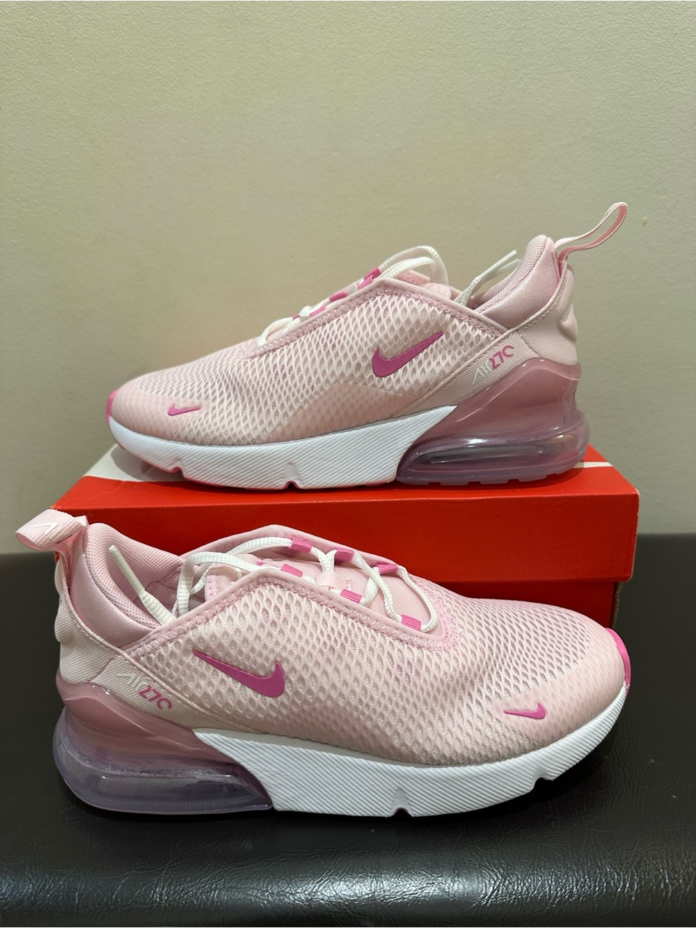 NIB Little Kid Nike Air Max 270 IB4436-663 Pink Foam Summit White Platinum Viole - Picture 3 of 6